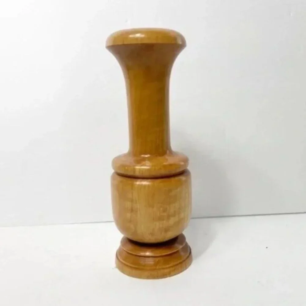 Custom Birch Vase Candlestick Holder Kent Seasons 2002 Handmade Wooden Decor